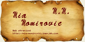 Mia Momirović vizit kartica